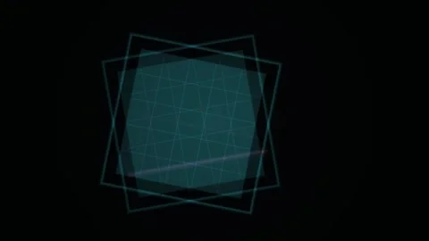 Abstract Digital Grid Pattern with Geometric Overlay Effects. Stock Footage 333912341
