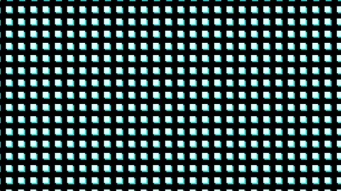 Abstract Digital Grid Pattern with Glitch Effect and Cyan Squares on Black .. Stock Footage 339141135