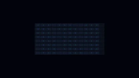 Abstract digital grid pattern with glowing blue lines on a dark background Stock Footage 338309952