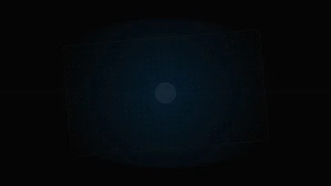 Abstract digital grid pattern with glowing nodes on a dark blue background Stock Footage 339614751