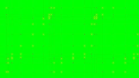 Abstract digital grid pattern with glowing yellow circular nodal points Stock Footage 340263324