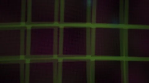 Abstract Digital Grid Pattern with Glowing Green Lines and Dark Squares. Stock Footage 340503316
