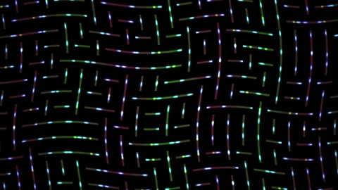 Abstract Digital Grid Pattern with Glowing Neon Light Lines Moving in Dark .. Stock Footage 340503352