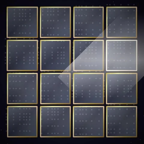 Abstract Digital Grid Pattern with Glowing Dots, Data Network Concept Backg.. 库存影片 346282965