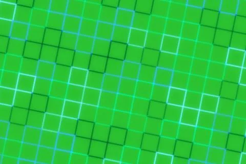 Abstract digital grid pattern with glowing squares and lines Stock-Illustration