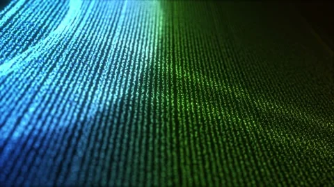 Abstract digital grid pattern particles wave flow video background Stock Footage 278024103