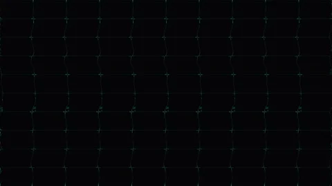 Abstract digital grid pattern with subtle blue light movement in darkness Stock Footage 341690864