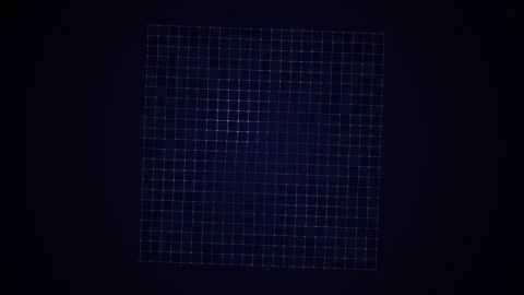 Abstract Digital Grid Wave Loop - Dark Futuristic Tech Network Backdrop Stock Footage 341563156