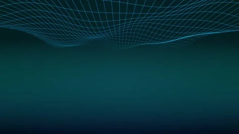 Abstract Digital Grid Waves over a Dark Gradient Background Displaying Fina.. Stock Footage 347361632