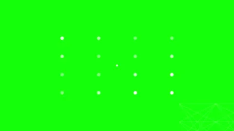 Abstract digital grid of white dots on a vibrant green screen background re.. Stock Footage 343799486