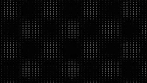 Abstract digital grid of white led dots on black background Stock Footage 335938398