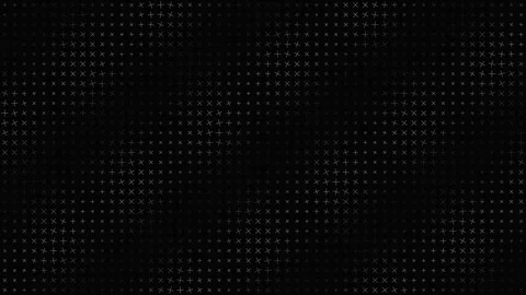 Abstract digital grid of white plus and cross symbols on black Stock-Footage 335875907