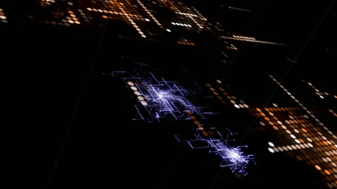 Abstract Digital Growth Lines Shot 01 (HD) Stock Footage 201097502