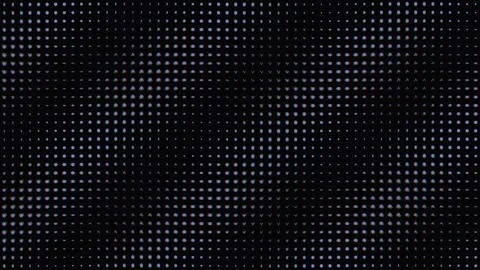Abstract digital halftone dot grid on black background Video stock 335938241