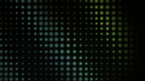 Abstract digital halftone dot pattern flickering on dark background. Stock Footage 346326281