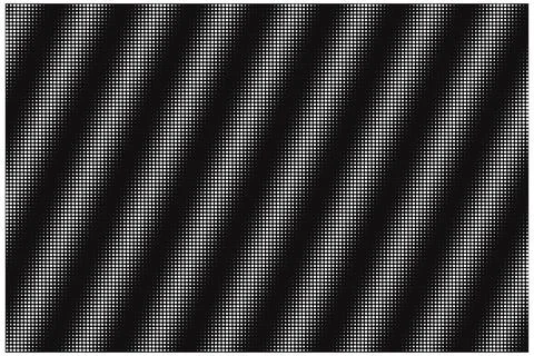 Abstract digital halftone dot pattern with diagonal wave motion in black an.. Stock Illustration