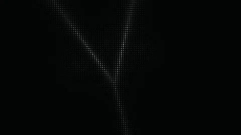 Abstract digital halftone dots animating on a black background Stock Footage 336636646