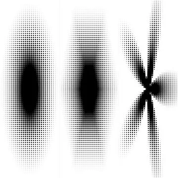 Abstract Digital Halftone Pattern Design with Geometric Shapes and Gradient.. 스톡 일러스트