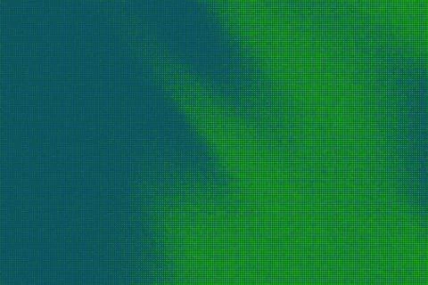 Abstract digital halftone pattern with vibrant green and deep blue Stock Illustration