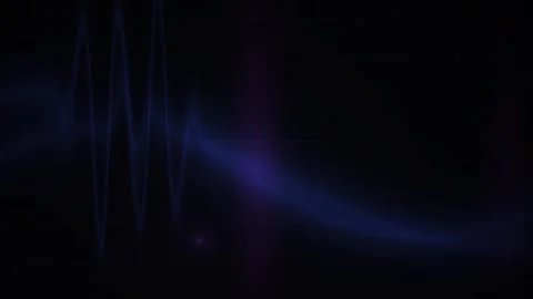Abstract Digital Heartbeat Pulse Waveform Animation on Dark Background. Stock Footage 340503492