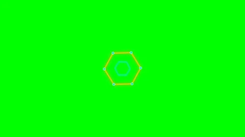 Abstract digital hexagon geometric animation on a vibrant green background Stock Footage 340267665