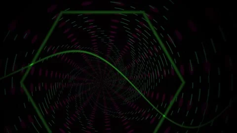 Abstract Digital Hexagon Geometric Motion Graphics Background. Stock Footage 340503677