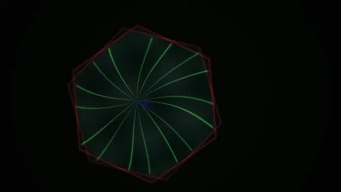 Abstract Digital Hexagonal Geometric Motion Graphics Animation. Stock Footage 340503822
