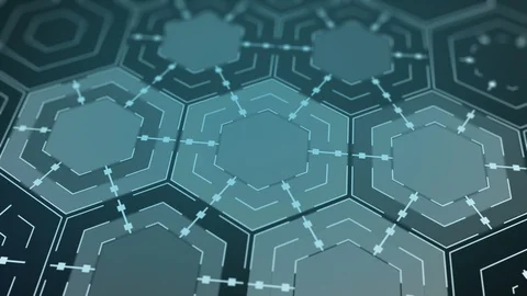Abstract Digital Hexagonal Icons Stock Footage 102121586