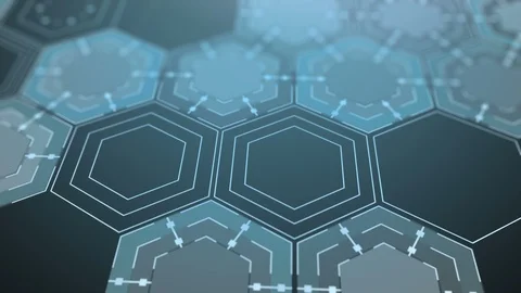 Abstract Digital Hexagons Background Stock Footage 102227385