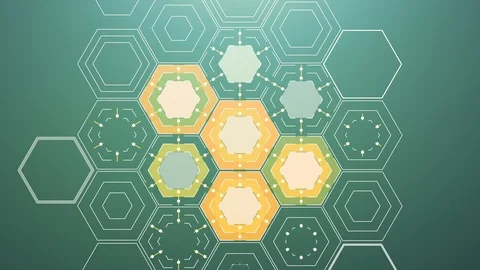 Abstract Digital Hexagons Stock Footage 102108216