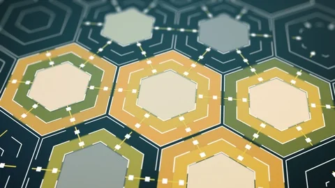 Abstract Digital Hexagons Stock Footage 102118143