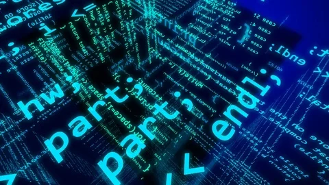 Abstract digital html web design code Stock Footage 72920891