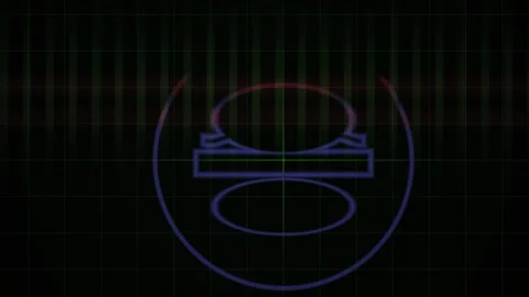 Abstract Digital HUD Interface with Pulsing Geometric Shapes and Data Visua.. Stock Footage 340503656