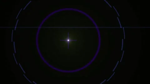 Abstract Digital HUD Interface with Pulsing Light and Geometric Circular El.. Stock Footage 340503755