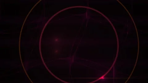 Abstract Digital HUD Interface with Pulsing Red Circular Radar Scan and Dat.. Stock Footage 341783381