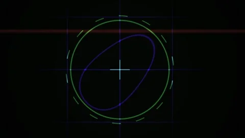 Abstract Digital HUD Interface with Rotating Geometric Shapes and Data Visu.. Stock Footage 340504035