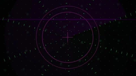 Abstract Digital HUD Interface with Rotating Circular Elements and Data Str.. Stock Footage 341783467