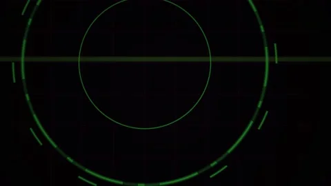 Abstract Digital HUD Interface with Rotating Circular Elements and Scanning.. Stock Footage 341783481