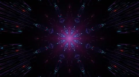Abstract digital illustration background with a blue solar pattern Illustrazione stock