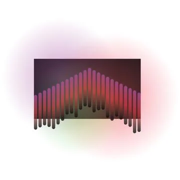 Abstract digital illustration featuring vertical red bar Stock Illustration