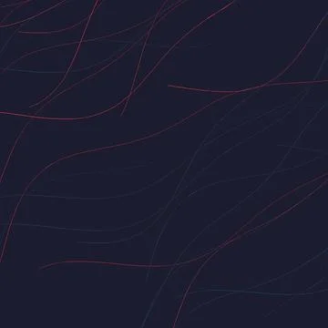 Abstract Digital Illustration with Flowing Red and Blue Lines on Dark Blue Stock Illustration