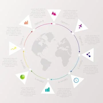 Abstract digital illustration Infographic. Illustrazione stock