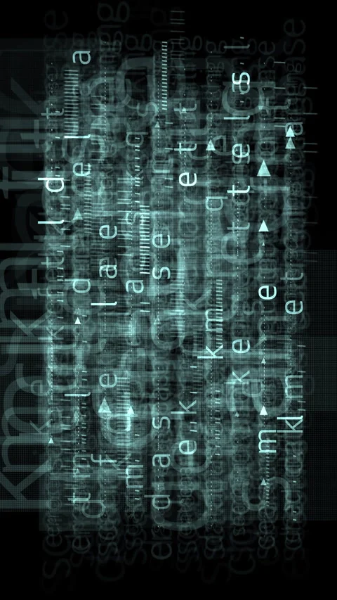 Abstract digital information data stream animation Stock Footage 342279881