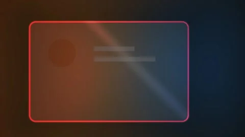 Abstract Digital Interface Card Animation with Glowing Red Border and Smoot.. Stock Footage 340504388