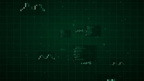 Abstract digital interface, complex data streams and code for high-tech Stock Footage 342731141
