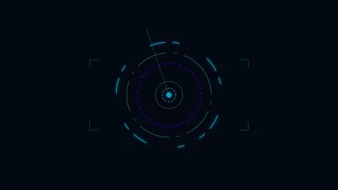 Abstract digital interface design with circular blue light elements 스톡 동영상 338310173