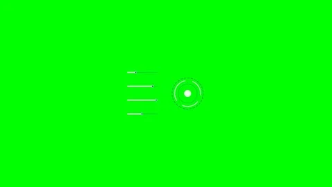 Abstract digital interface elements isolated on a vibrant green screen Video stock 341824494