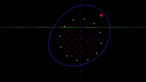 Abstract Digital Interface Featuring Pulsing Circular Light Patterns and Ge.. Stock Footage 340504175