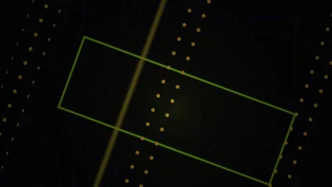 Abstract Digital Interface Frames with Glowing Geometric Patterns and Data .. Stock Footage 340504293