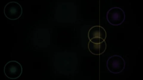 Abstract Digital Interface with Glowing Circular Elements and Dynamic Light.. Stock Footage 340504342